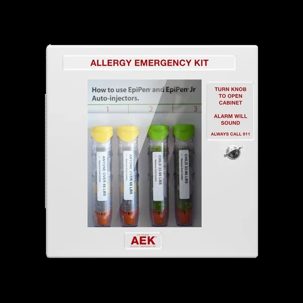 The Original Allergy Emergency Kit Non-Locking Cabinet with Door Alarm