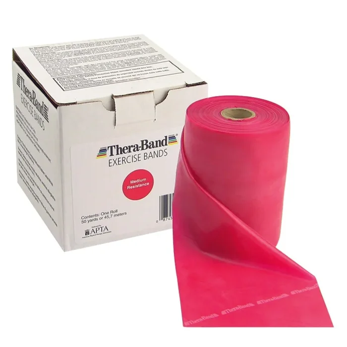 TheraBand Exercise Resistance Band, Red, 5 Inch x 50 Yard