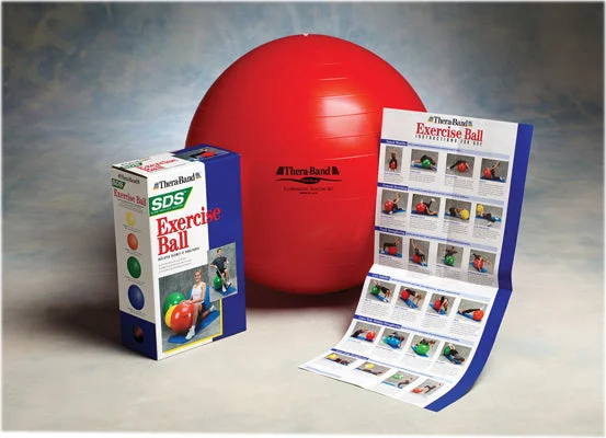 TheraBand Inflatable Exercise Ball – Pro Series SCP – Red – 22″ (55 cm) – 30-1877