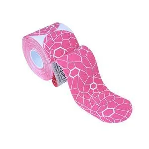 Theraband Kinesiology Tape, Pre-cut Roll, Pink/White, 2″ x 16.4″