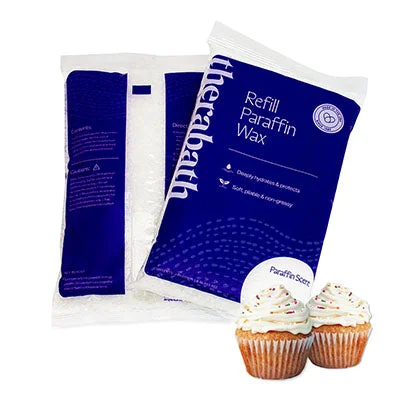 Therabath, Refill Paraffin Wax, 6 x 1-lb Bags of Beads, Vanilla Cupcake – 11-1179