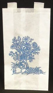 Tidi Products Tidi Bedside Bag 3.13 X 6.5 X 11.38 Inch White / Blue Floral Print Paper – 950231