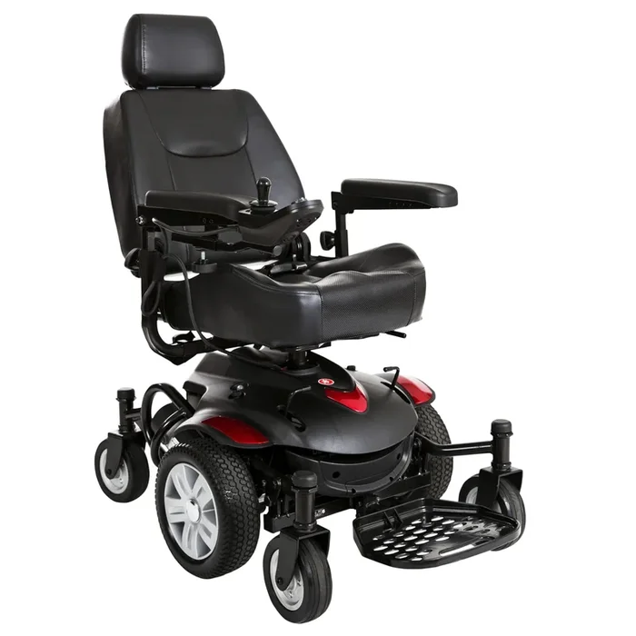 Titan AXS Mid-Wheel Power Wheelchair, 18″x18″ Captain Seat