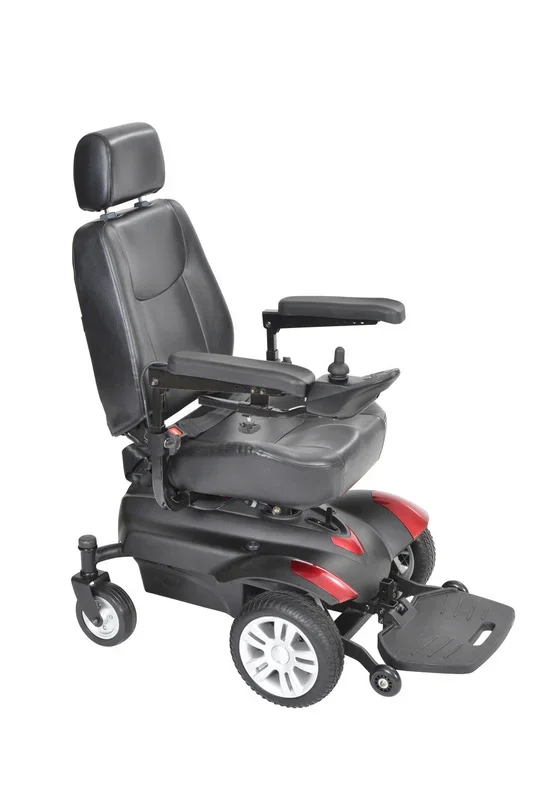 Titan Transportable Front Wheel Power Wheelchair, Vented Captain’s Seat, 18″