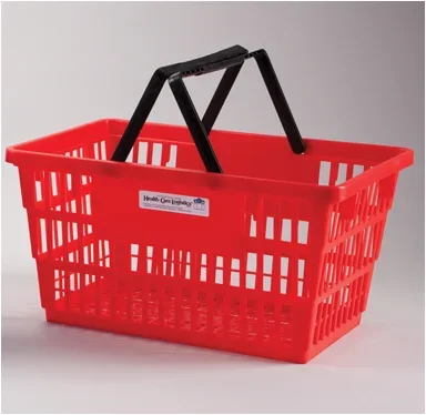 Tote Basket Sturdy Plastic, Small, 17x9x12
