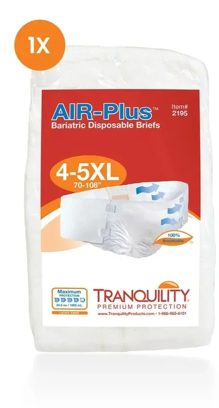 Tranquility AIR-Plus Bariatric Disposable Briefs – Sample Pack