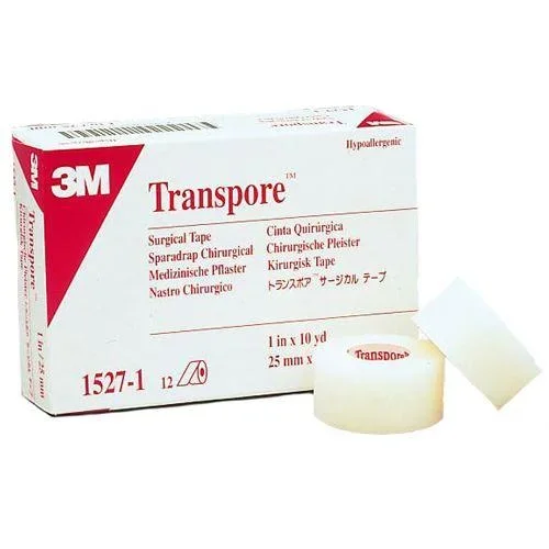 Transpore Standard Hypoallergenic Porous Plastic Tape 1″ x 10 yds.