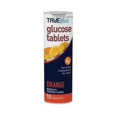 Trividia Glucose Supplement TRUEplus 10 per Bottle Chewable Tablet Orange Flavor, 72 EA/CS