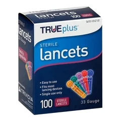 Trividia Lancet TRUEplus Needle 33 Gauge Twist Top, 100/BX