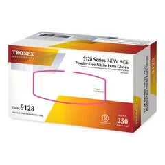 Tronex Healthcare Exam Glove NEW AGE 9128 Series Large NonSterile Nitrile Textured Fingertips Violet Blue Chemo Tested / Fentanyl Tested, 250/BX