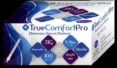 True Comfort Pro Insulin Syringe 31G 1CC 5/16″