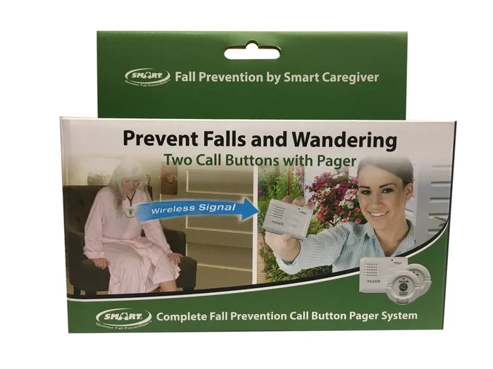 Two Call Button Paging System (2 nurse call buttons and 1 caregiver pager) – in retail packaging with batteries included