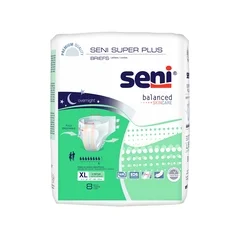 TZMO Seni® Super Plus – X-Large Incontinence Briefs, Disposable, Unisex, Adult, Heavy Absorbency, 4PK/CS