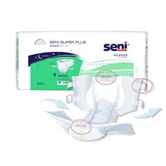 TZMO Seni Super Plus Unisex Adult Incontinence Brief, Regular Disposable, Heavy Absorbency, 75 EA/CS - Image 3