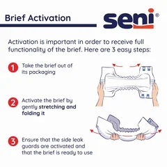TZMO Seni Super Plus Unisex Adult Incontinence Brief, Regular Disposable, Heavy Absorbency, 75 EA/CS - Image 2