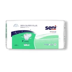 TZMO Seni Super Plus Unisex Adult Incontinence Brief, Regular Disposable, Heavy Absorbency, 75 EA/CS