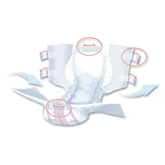 TZMO Seni Super QuatroUnisex Adult Incontinence Brief, Regular, Disposable, Heavy Absorbency, 40 EA/CS - Image 2