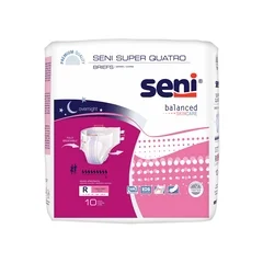 TZMO Seni Super QuatroUnisex Adult Incontinence Brief, Regular, Disposable, Heavy Absorbency, 40 EA/CS