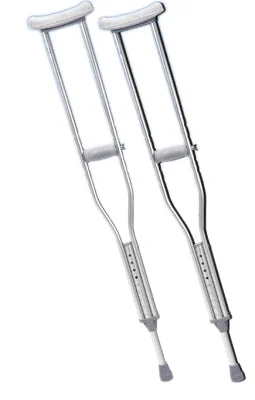 Underarm adjustable aluminum crutch, tall adult (5′ 10″ – 6′ 6″), 8 pair – 43-2054-8