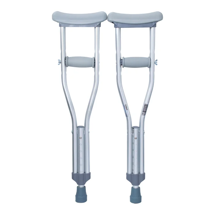 Underarm Crutches McKesson Pediatric 3 Foot 7 Inch to 4 Foot User Height Aluminum Frame 175 lbs. Weight Capacity