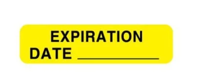 United Ad Label Pre-Printed Label Communication Fill In Expiration Date Yellow 5/16 X 1-1/4 Inch – ULAM147
