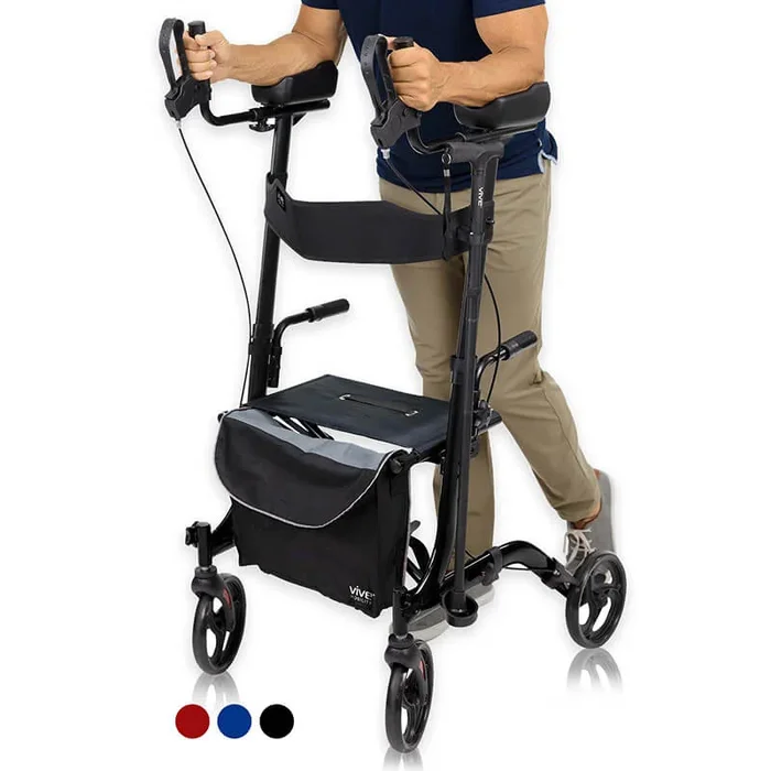 Upright Rollator – Walker with Foldable Transport Seat