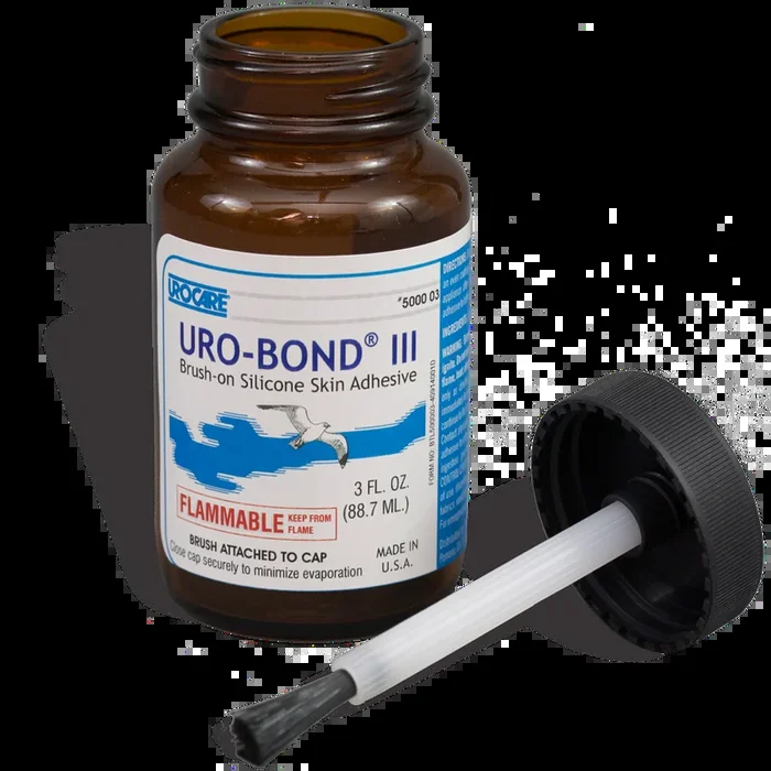 Uro-Bond III Brush-on Adhesive 3 oz Glass Jar, Silicone Based, Flammable, Water Resistant