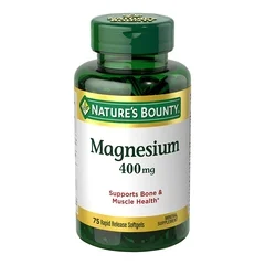 US Nutrition Dietary Supplement Nature’s Bounty® Magnesium 400 mg Strength Softgel 75 per Bottle