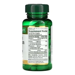 US Nutrition Vitamin Supplement Nature’s Bounty® Calcium / Mag / Zinc Capsule 100 per Bottle - Image 2