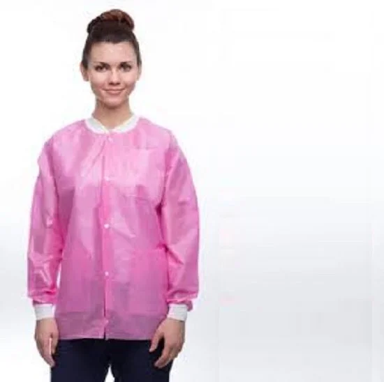 Valumax International ValuMax Easy Breathe Lab Coat Raspberry Medium Long Sleeves Knee Length – 3560RB