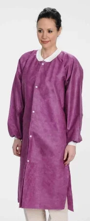 Valumax International ValuMax Extra-Safe Lab Coat Cranberry 3X-Large Long Sleeves Knee Length – 3660CY3XL