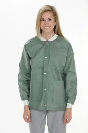 Valumax International ValuMax Extra-Safe Lab Jacket Olive Green Medium Long Sleeves Hip Length – 3630OV
