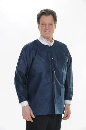 Valumax International ValuMax Extra-Safe Warm-Up Jacket Navy Blue Medium Long Sleeves Hip Length – 3630NB