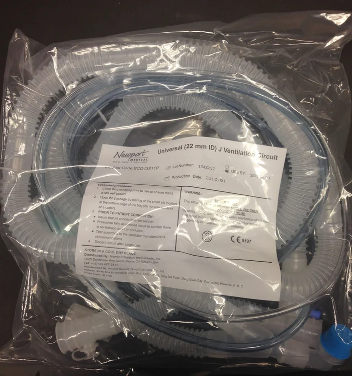Ventilator Circuit Newport, BCD43811P, CS/10