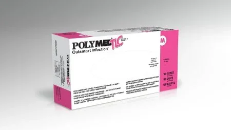 Ventyv Polymed TLC Exam Glove Medium NonSterile Latex Standard Cuff Length Fully Textured White Not Chemo Approved – 10120102
