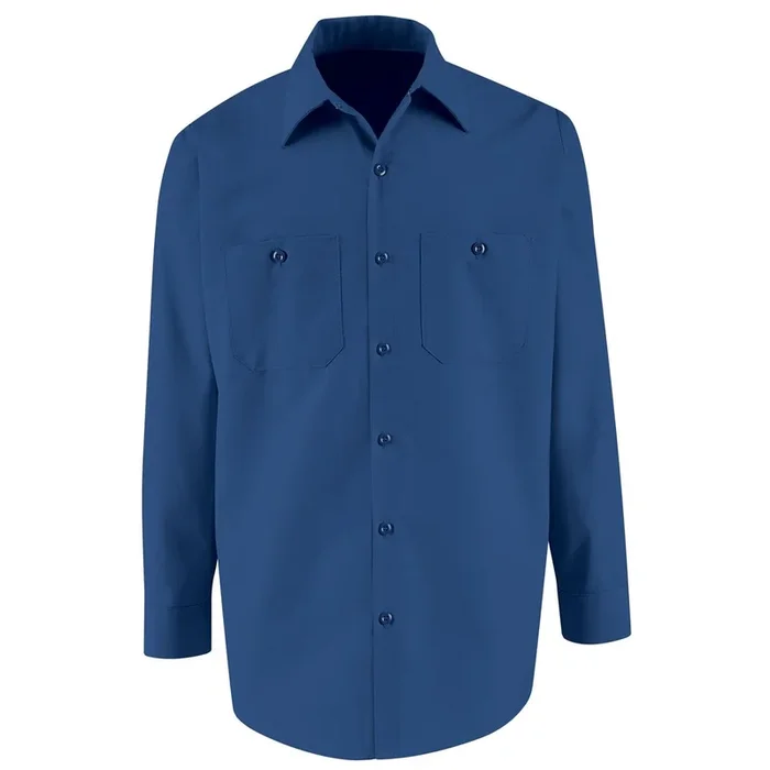 Vf Workwear Long Sleeve Industrial Solid Work Shirts – Royal Blue