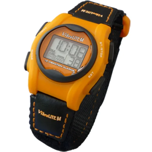 VibraLITE Mini Vibration Watch, Hook and Loop Style, Orange