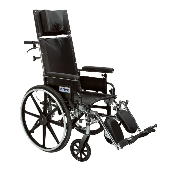 Viper Plus GT Full Reclining Wheelchair, Detachable Desk Arms, 20″ Seat