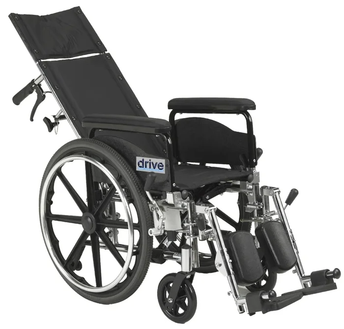 Viper Plus GT Full Reclining Wheelchair, Detachable Full Arms, 18″ Seat