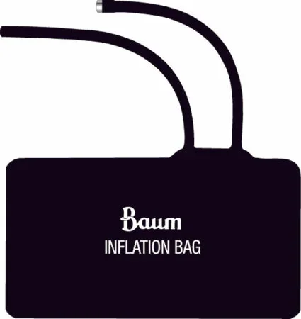 W.A. Baum Blood Pressure Unit Inflation Bladder Newborn, Double Tube, 2.5 X 5 cm, Rubber Latex, Black Universal Blood Pressure Units – 1843