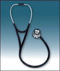 W. A. Baum Stainless Steel Cardiology Stethoscope, 27″ w/ Stainless Steel Chestpiece, Black