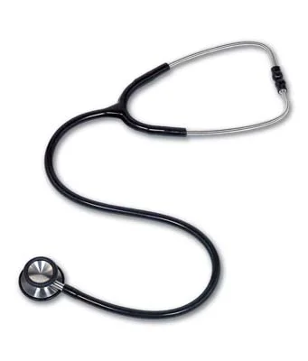 W. A. Baum Stainless Steel Dual Head Stethoscope, Stainless Steel Chestpiece, 31″, Black