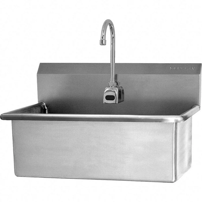 Wall mount scrub sink with Battery powered sensor NSF/ANSI 372 | 532B