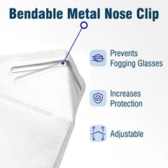 WeCare Disposable KN95 Face Masks, (60 Individually Wrapped) – White - Image 4