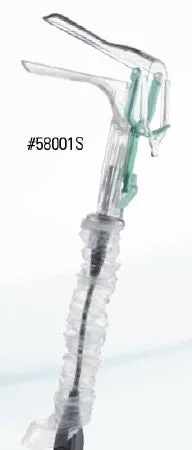 Welch Allyn KleenSpec 580 Series Premium Vaginal Speculum Pederson NonSterile OR Grade Acrylic Medium Double Blade Duckbill with Sheath Disposable Light Source Compatible – 58001S