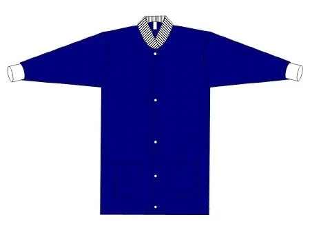 Welmed Warm-Up Jacket Long Sleeves Hip 28 Inch Length Blue