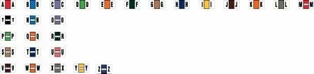 Wilmer Barkley Pre-Printed Label Chart Tab E | E Light Orange 15/16 X 1-5/8 Inch – W-2900-E