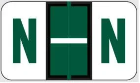 Wilmer Barkley Pre-Printed Label Chart Tab N | N White 15/16 X 1-5/8 Inch – W-1110-N