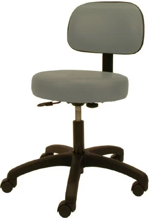 Winco 4350 Series Task Stool Backrest Gas Lift, Fingertip Adjustment, Pneumatic Gray – 4350-07