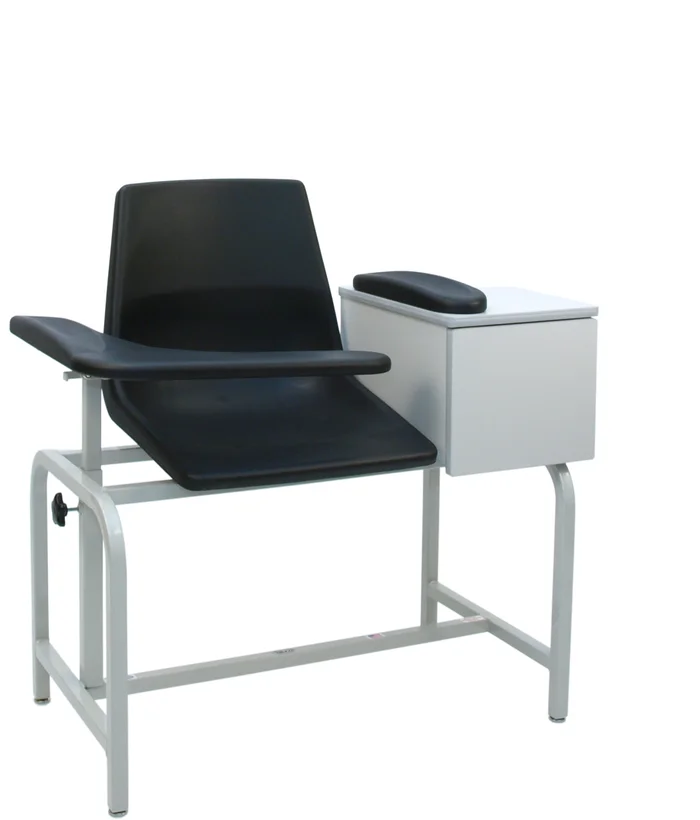 Winco Blood Drawing Chair with Drawer, Black
